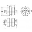 Galet inférieur KOMATSU PC60.7 / PC70.8 / PC70.7 / PC75UD / PC75US