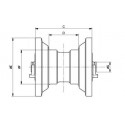 Galet inférieur CNH E16 / E18 / E18B / E18SR / FK16MSR / FK18MSR