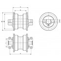 Galet inférieur HANIX H75B / H75C