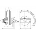 Roue folle KOMATSU PC05.1 / PC05.5 / PC05.6 / PC07.1