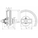 Roue folle ATLAS TEREX AM35R / AM37R / HR14 / HR3.7 / TC29 / TC35 / TC37