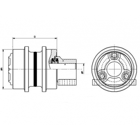 Galet supérieur CASE CX75SR / CX80