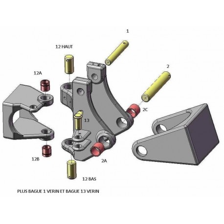 Kit pied de fleche KUBOTA K008 Alpha