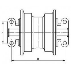 Galet inférieur JOHN DEERE 110 / 120 / 135C / 135D / 490 / 490D / 490E / 493D