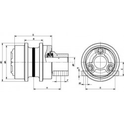 Galet supérieur HYUNDAI ROBEX75.7