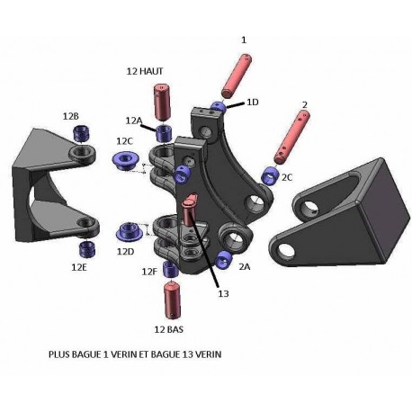 Schwenkblock-Kit KUBOTA U17.3 Alpha