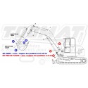 Position n° 2 (axes + bagues + joints) TAKEUCHI TB175